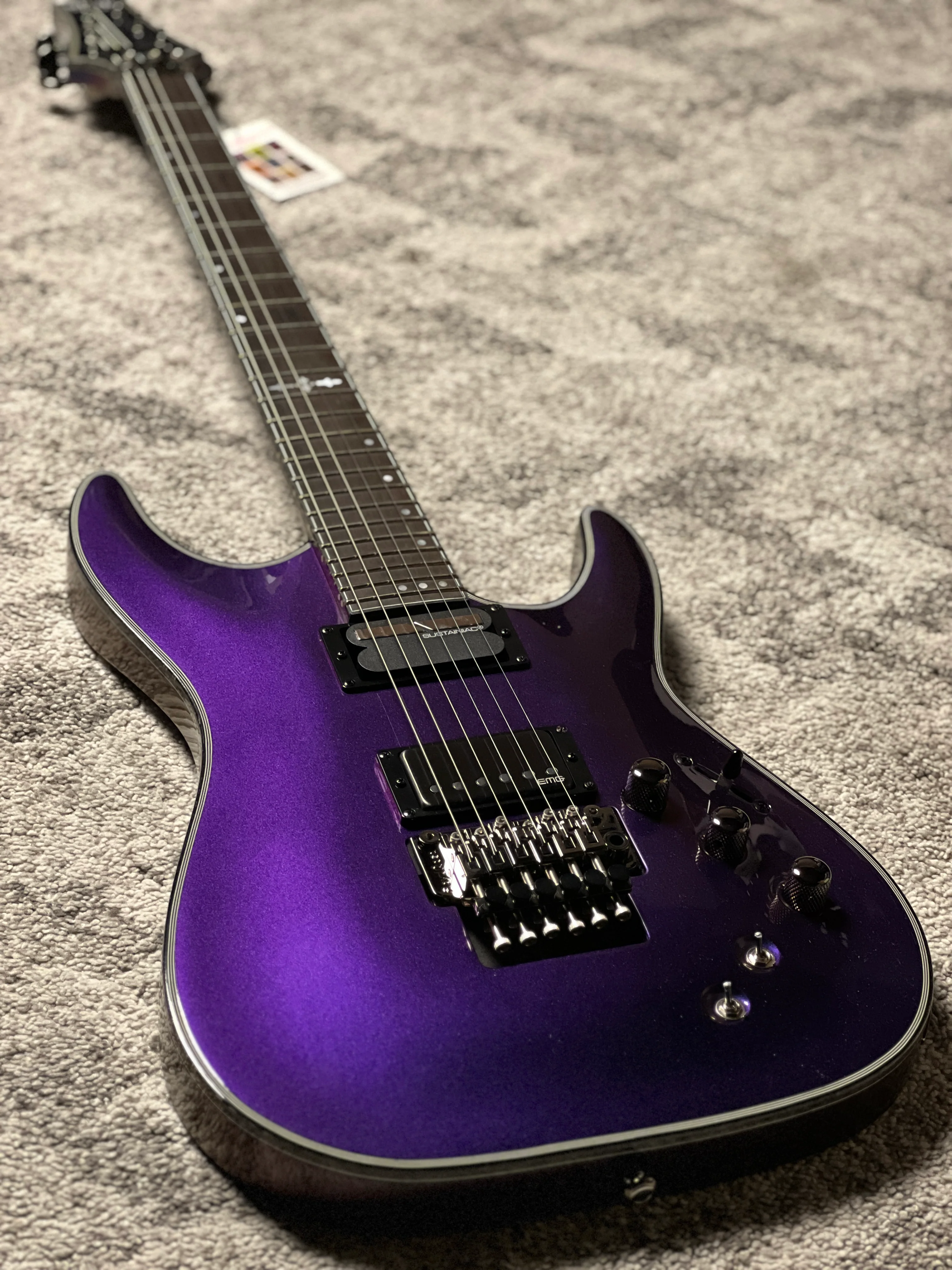 Schecter Hellraiser Hybrid C-1 FR S UV in Ultra Violet W24111648 - Image 3