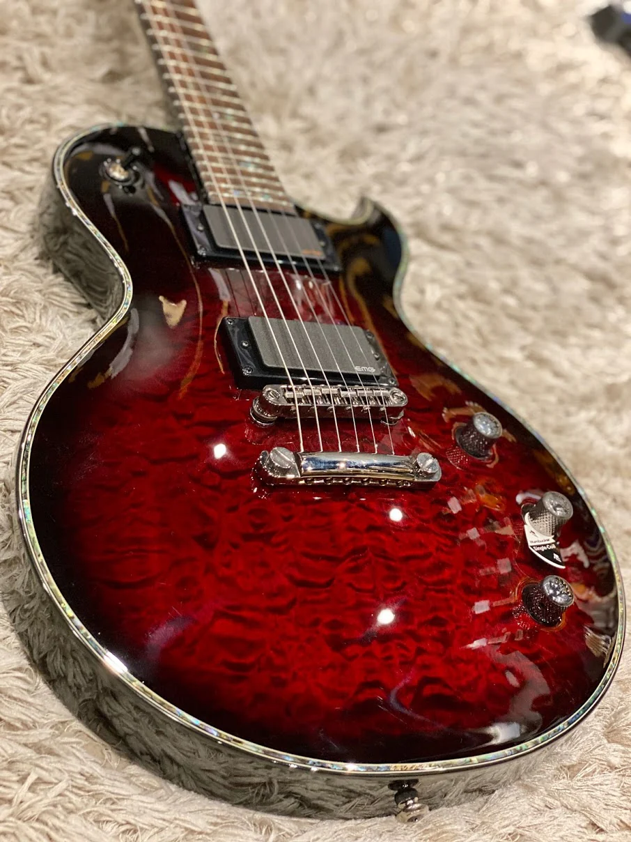 Schecter Hellraiser Solo-II in Black Cherry Burst - Image 2