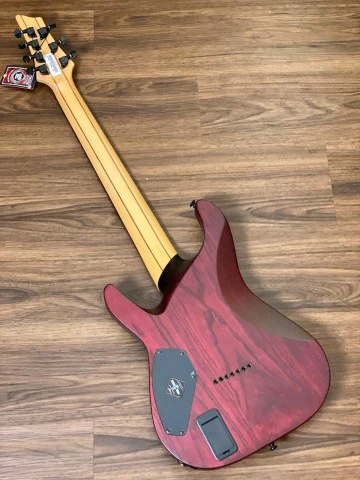 Schecter JL-7 Jeff Loomis 411 Signature 7 String with EMG Pickups in Vampyre Red Satin - Image 4