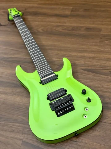 Schecter Keith Merrow KM-7 FR S with Floyd Rose in Lambo Green - Image 4