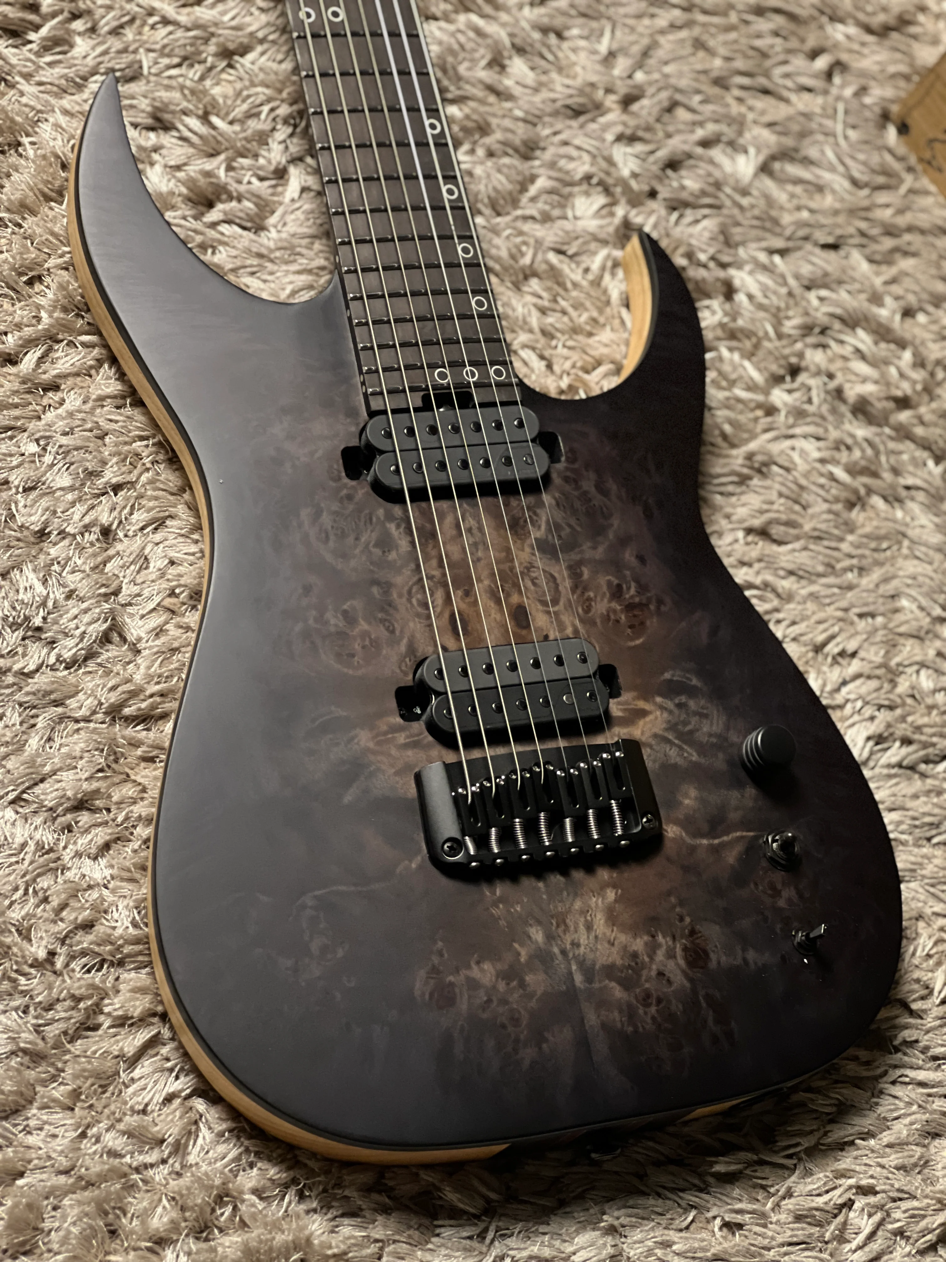 Schecter Keith Merrow KM-7 MK-III Artist in Trans Black Burst - Image 4