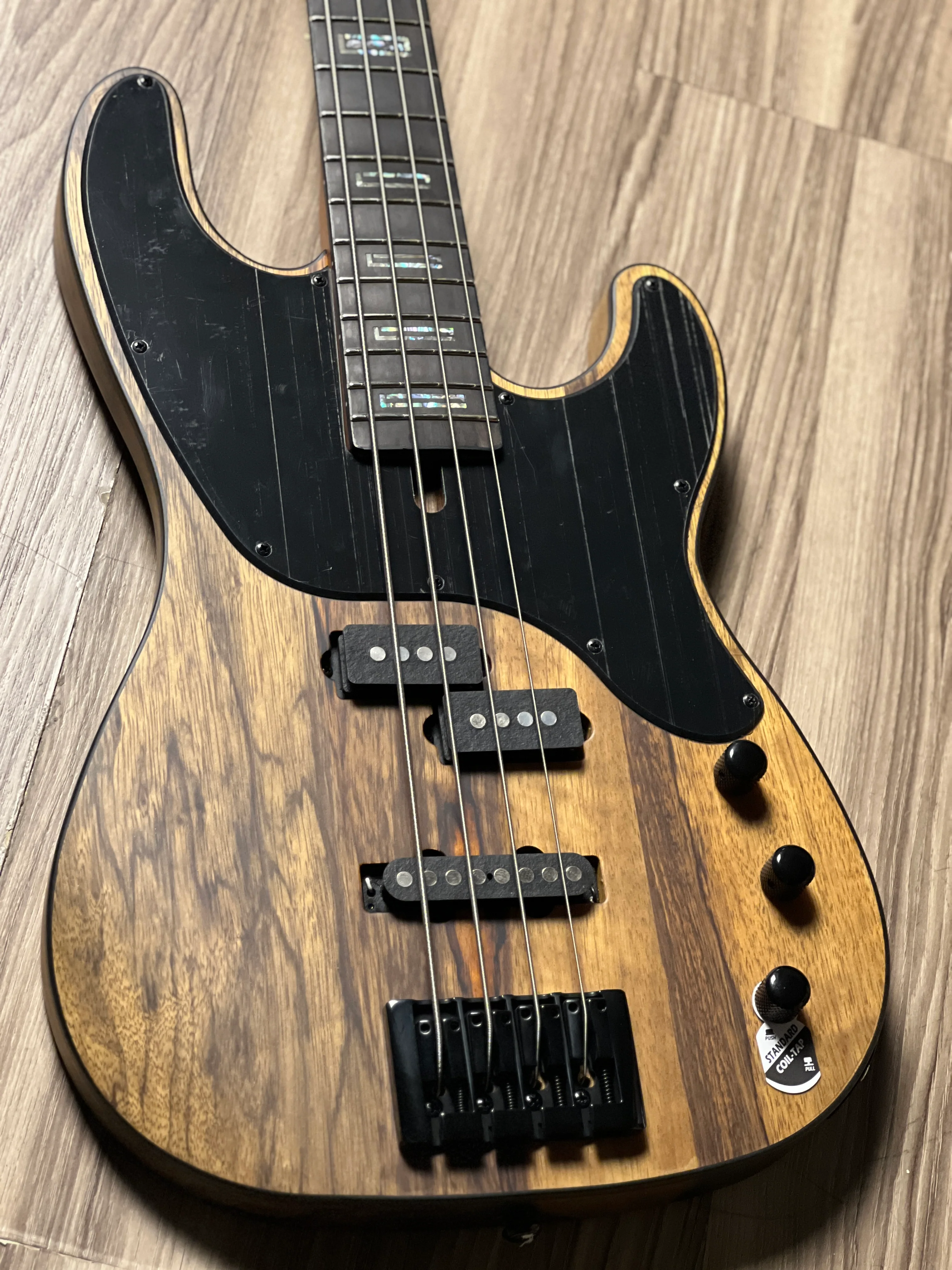 Schecter Model-T 4 Exotic in Black Limba W23091204 - Image 4