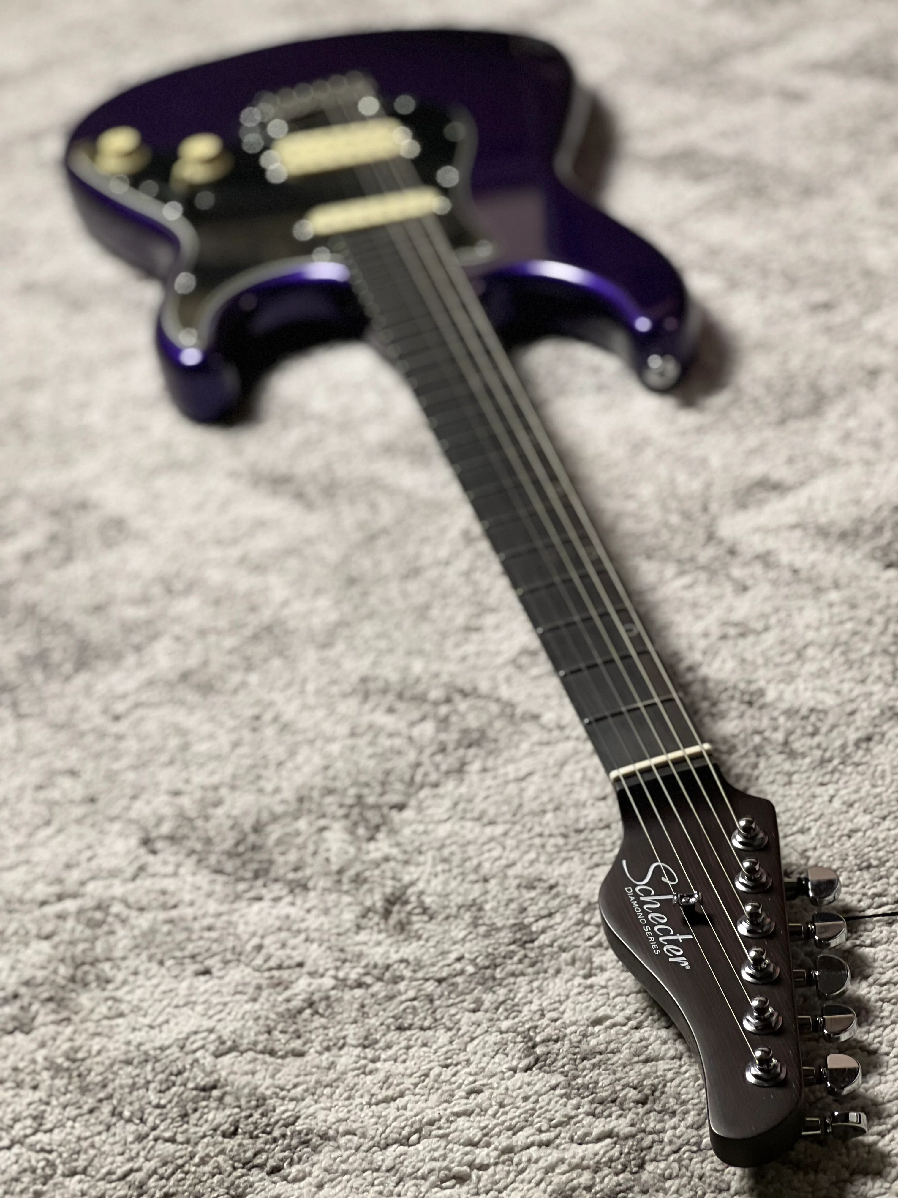 Schecter MV-6 with Ebony Fingerboard in Metallic Purple IM25051602 - Image 8