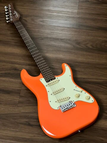 Schecter Nick Johnston Traditional SSS in Atomic Orange - Image 3