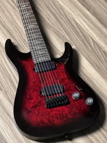 Schecter Omen Elite 7 BCHB in Black Cherry Burst - Image 3
