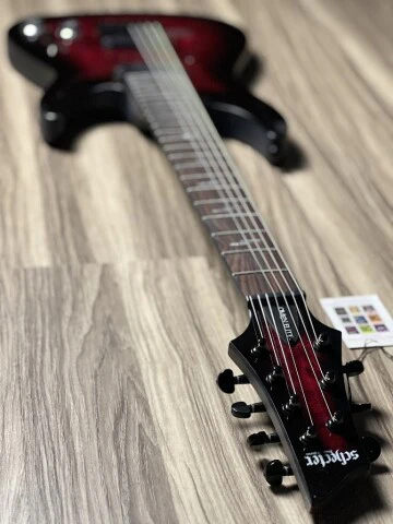 Schecter Omen Elite 7 BCHB in Black Cherry Burst - Image 5