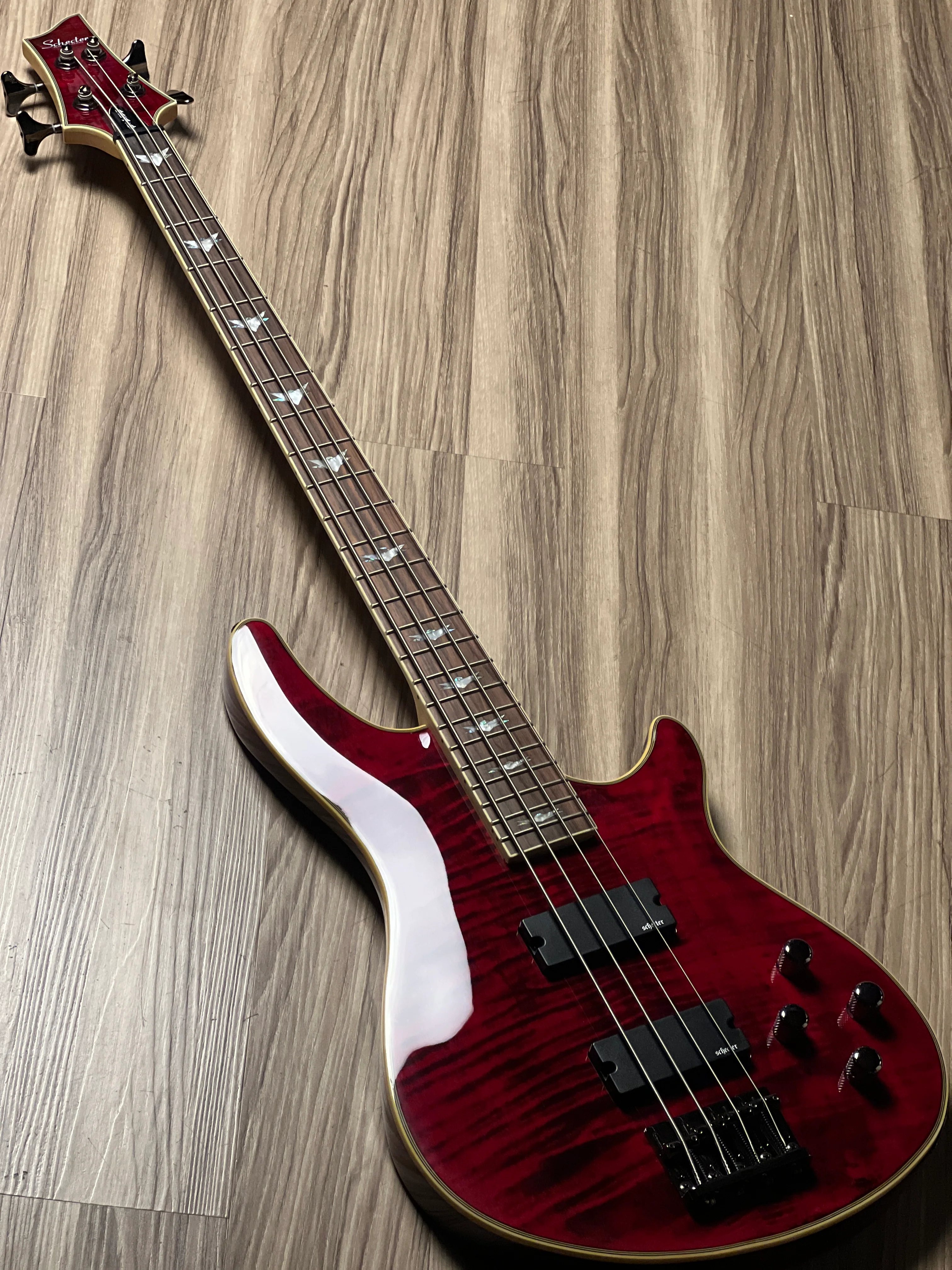 Schecter Omen Extreme 4 Electric Bass Black Cherry - Image 2
