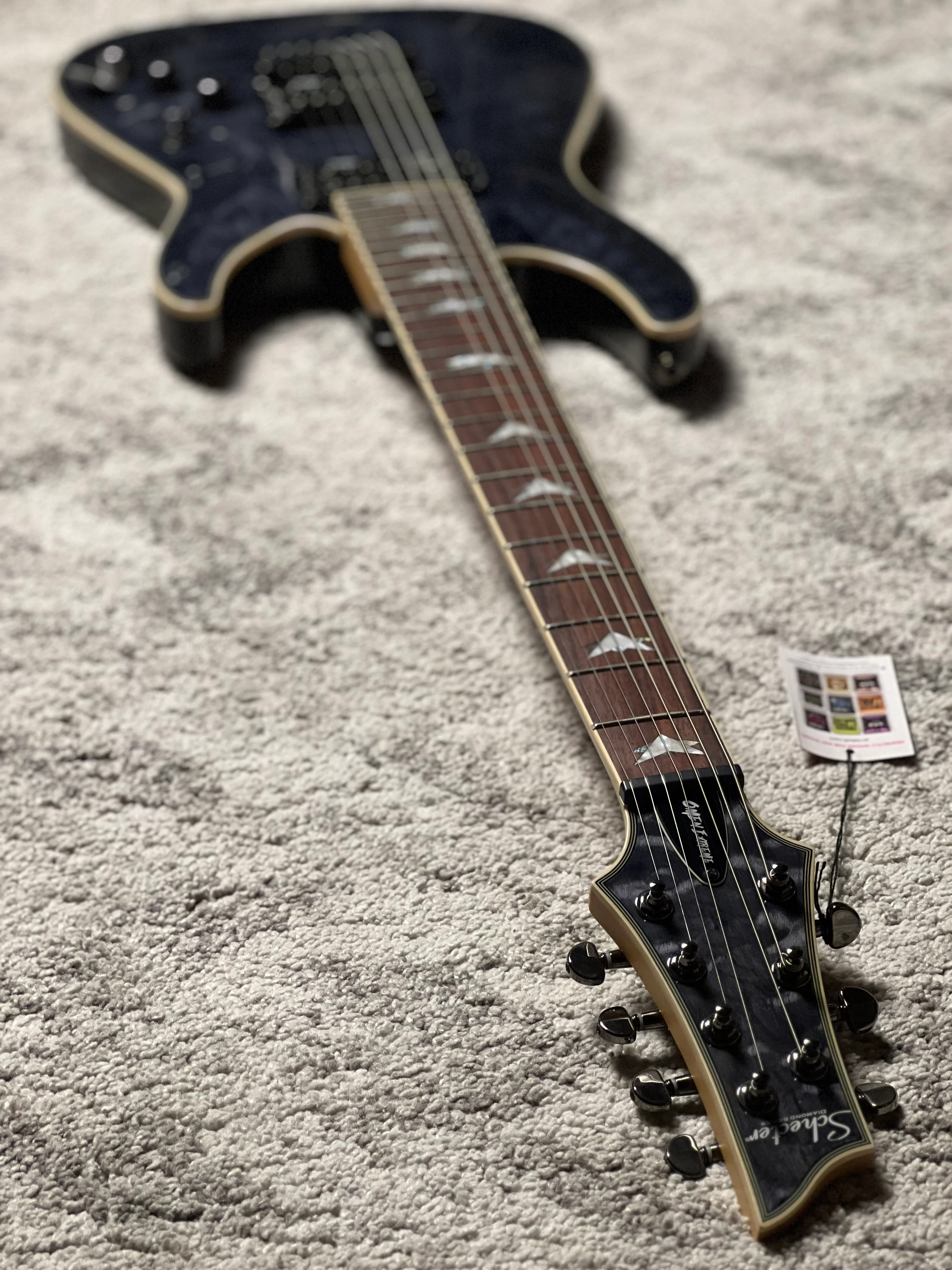 Schecter Omen Extreme-7 in See Thru Black - Image 7