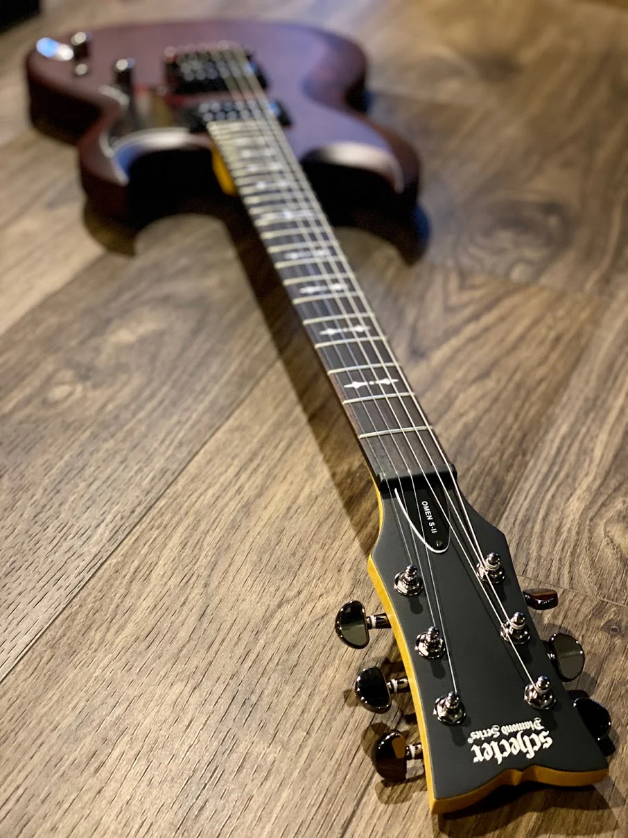Schecter OMEN S-II Electric Guitar in Walnut Satin - Image 3