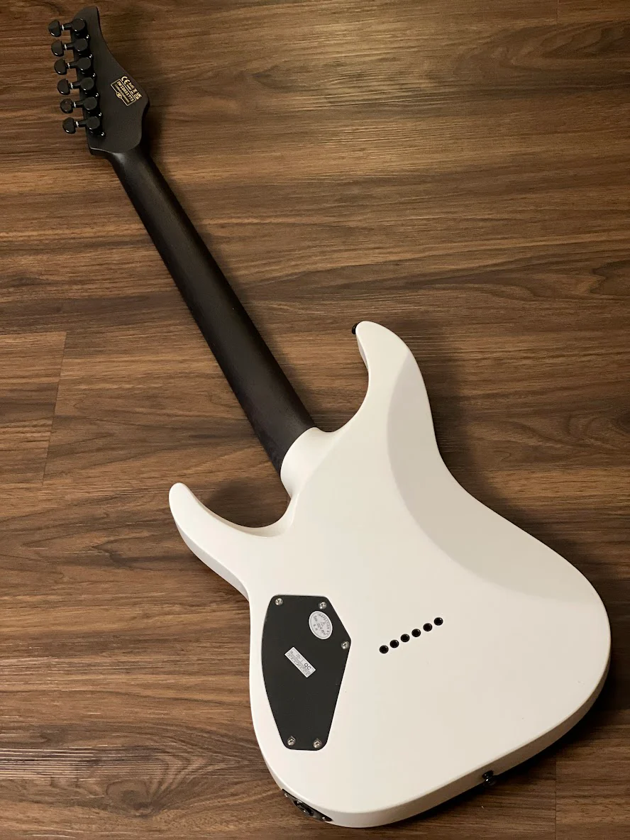Schecter Reaper-6 Custom in Gloss White - Image 4