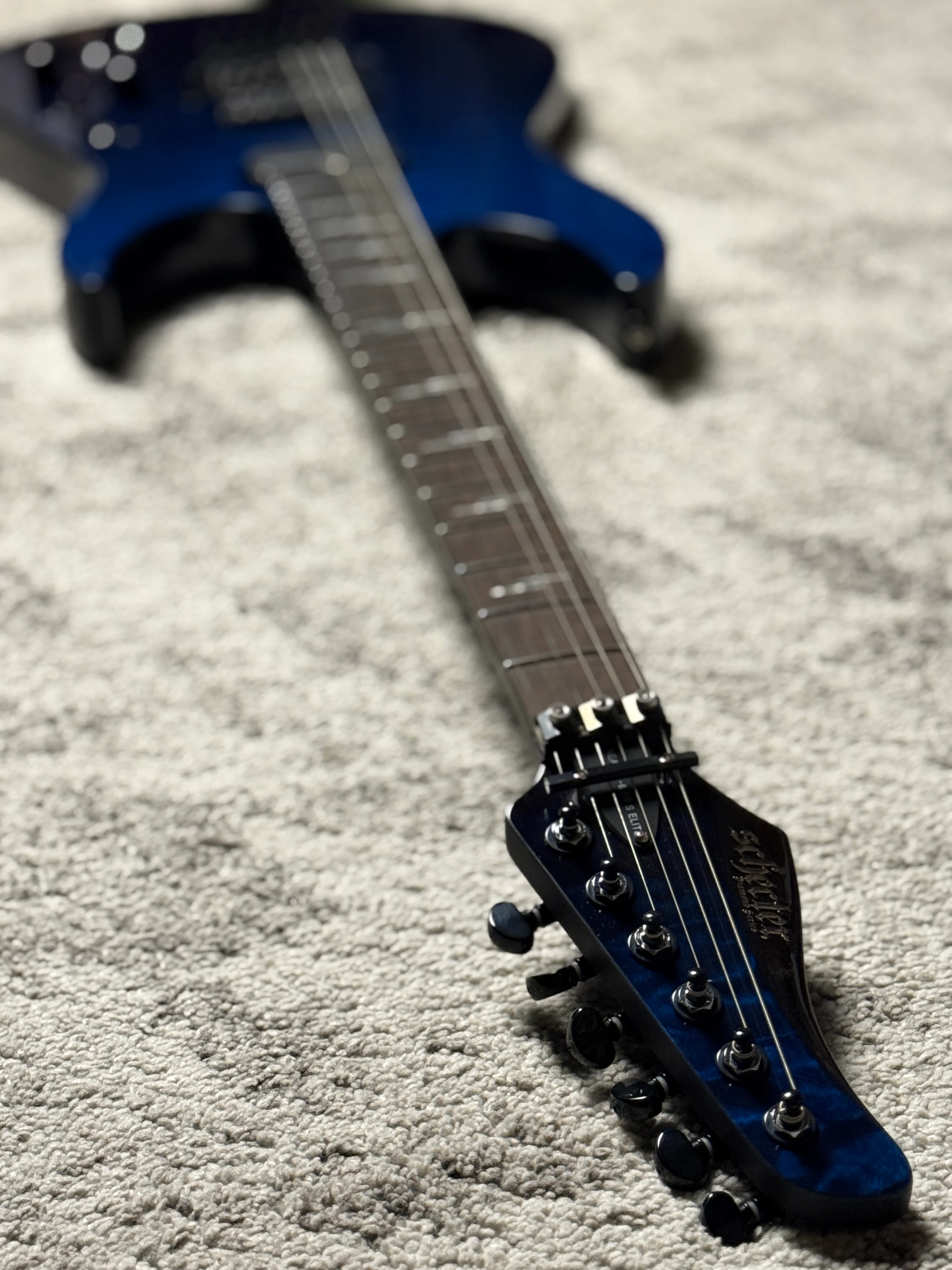 Schecter Reaper 6 Elite FR-S DBO in Deep Ocean Blue W26010864 - Image 8