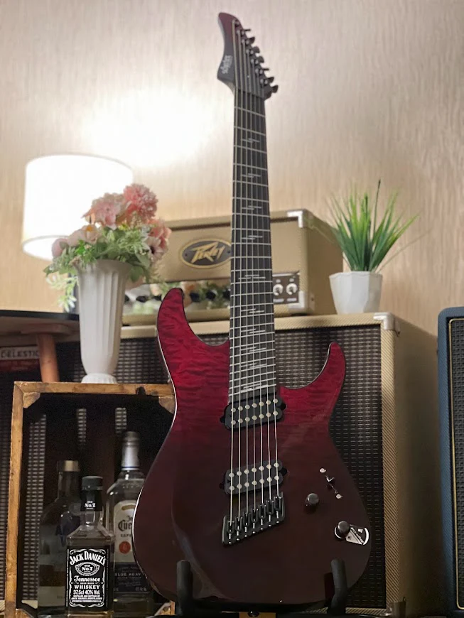 Schecter Reaper 7 Elite MS BB - Blood Burst - Image 3