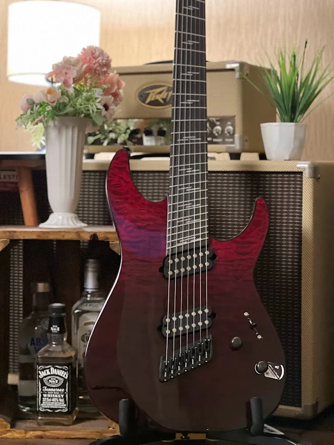 Schecter Reaper 7 Elite MS BB - Blood Burst - Image 4