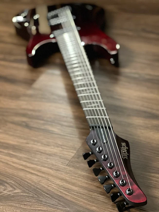 Schecter Reaper 7 Elite MS BB - Blood Burst - Image 6
