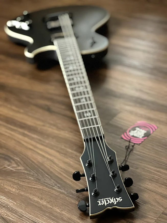 Schecter Solo-II SLS Elite Evil Twin SBK - Satin Black - Image 11