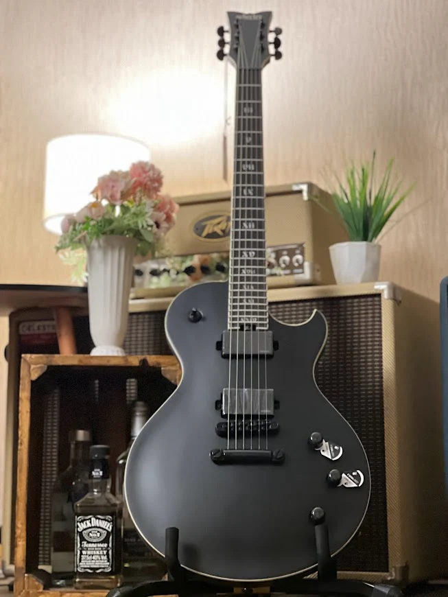 Schecter Solo-II SLS Elite Evil Twin SBK - Satin Black - Image 9