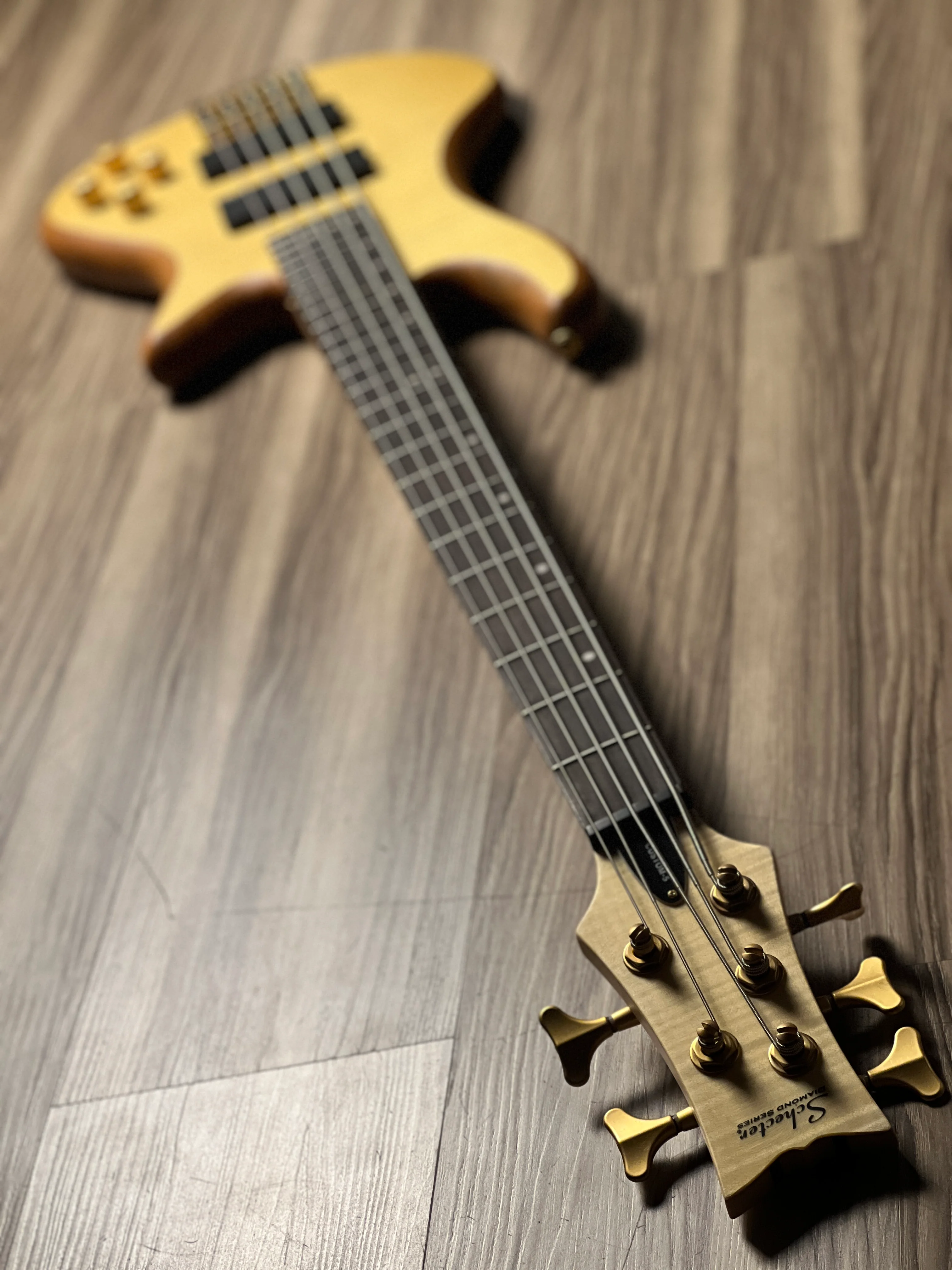Schecter Stiletto Custom-5 Electric Bass in Natural Satin - Image 5