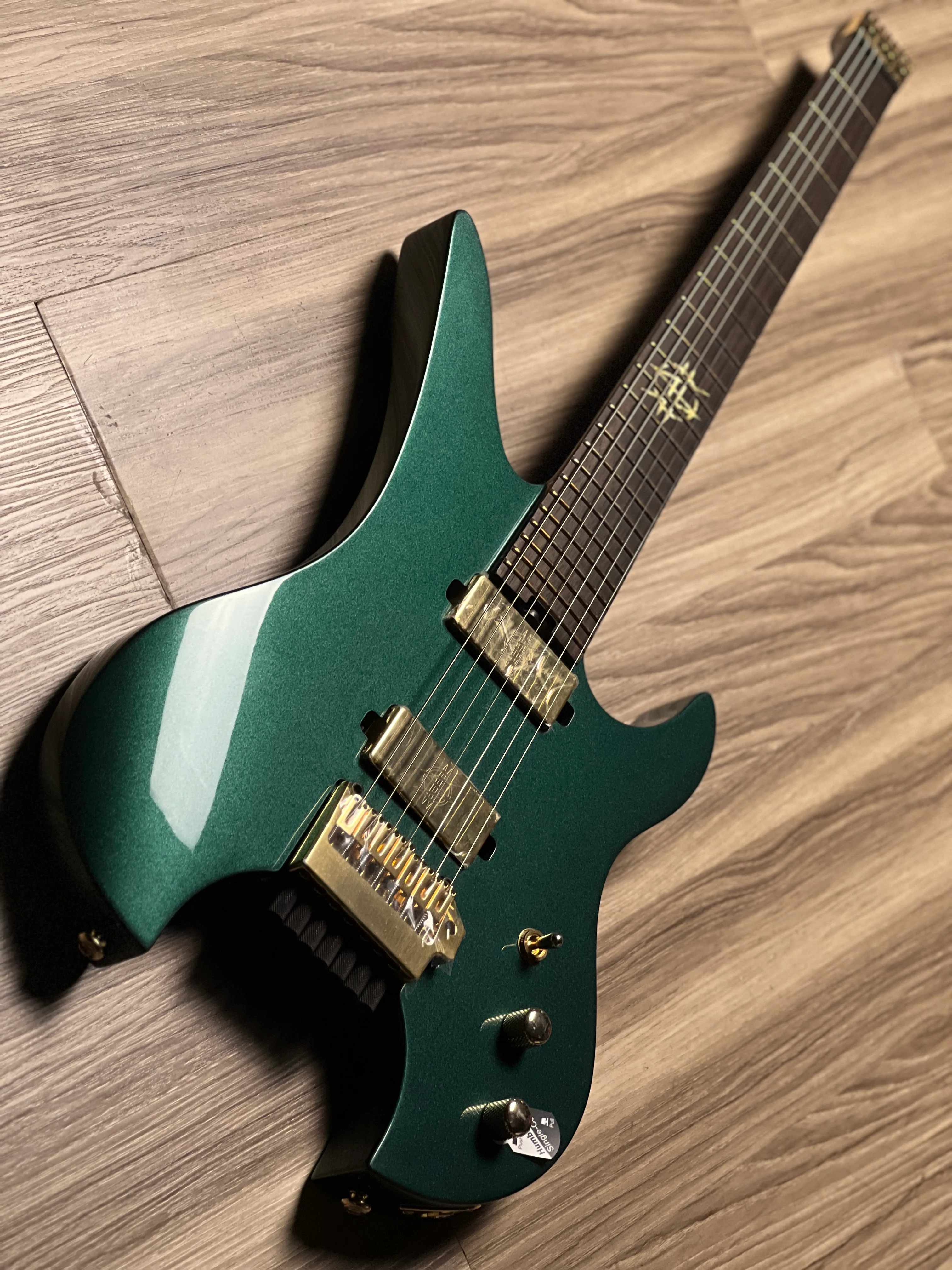 Schecter Synyster Gates Custom-7 TR Signature Headless in Oak Green Metallic