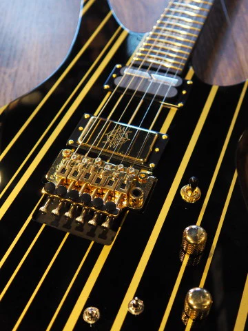 Schecter Synyster Gates Custom-S - Black with Gold Stripes - Image 8