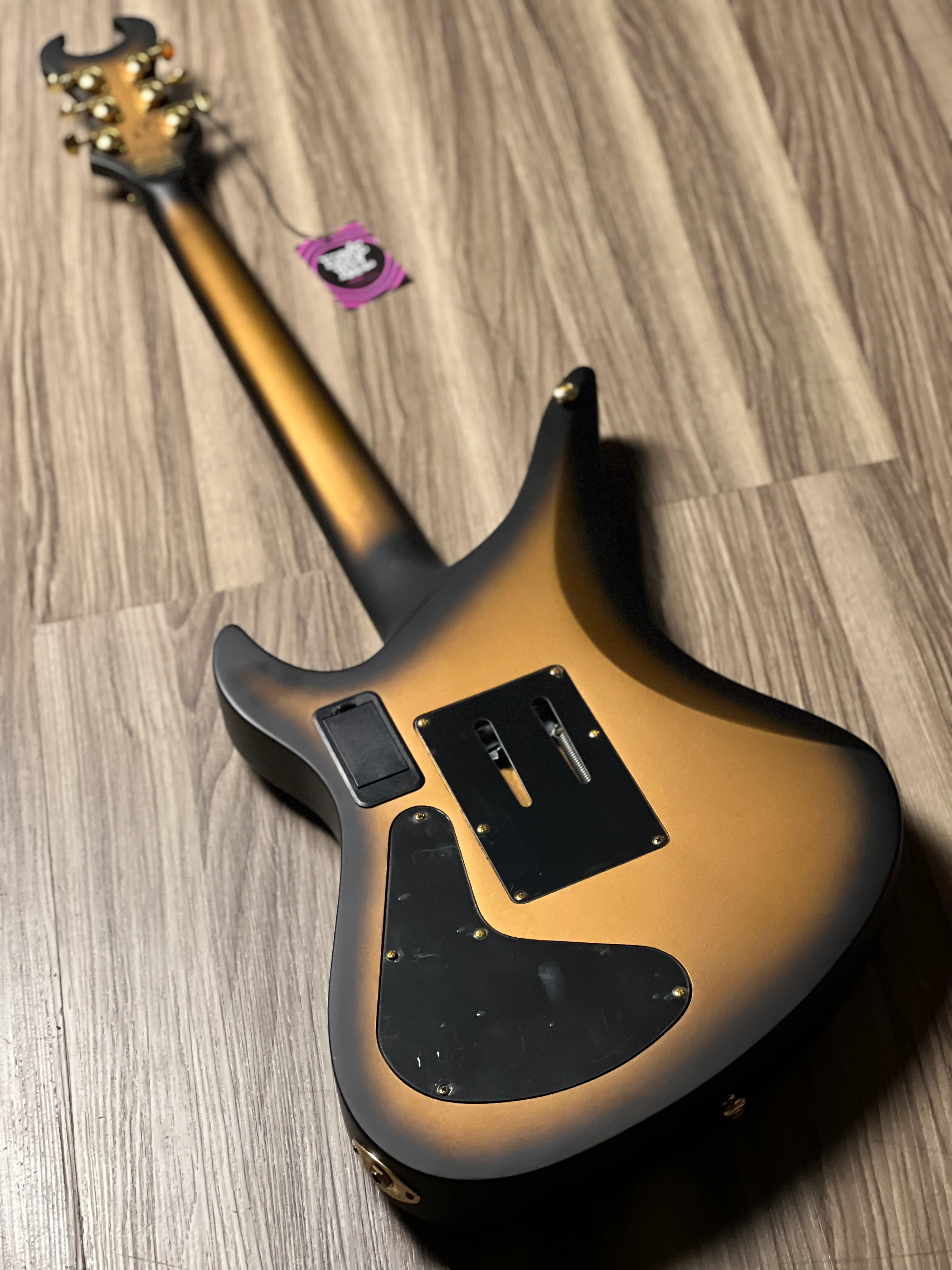 Schecter Synyster Gates Custom S in Satin Gold Burst with Sustainiac (B STOCK) - Image 5