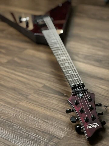 Schecter V-1 FR Apocalypse RR in Red Reign - Image 5