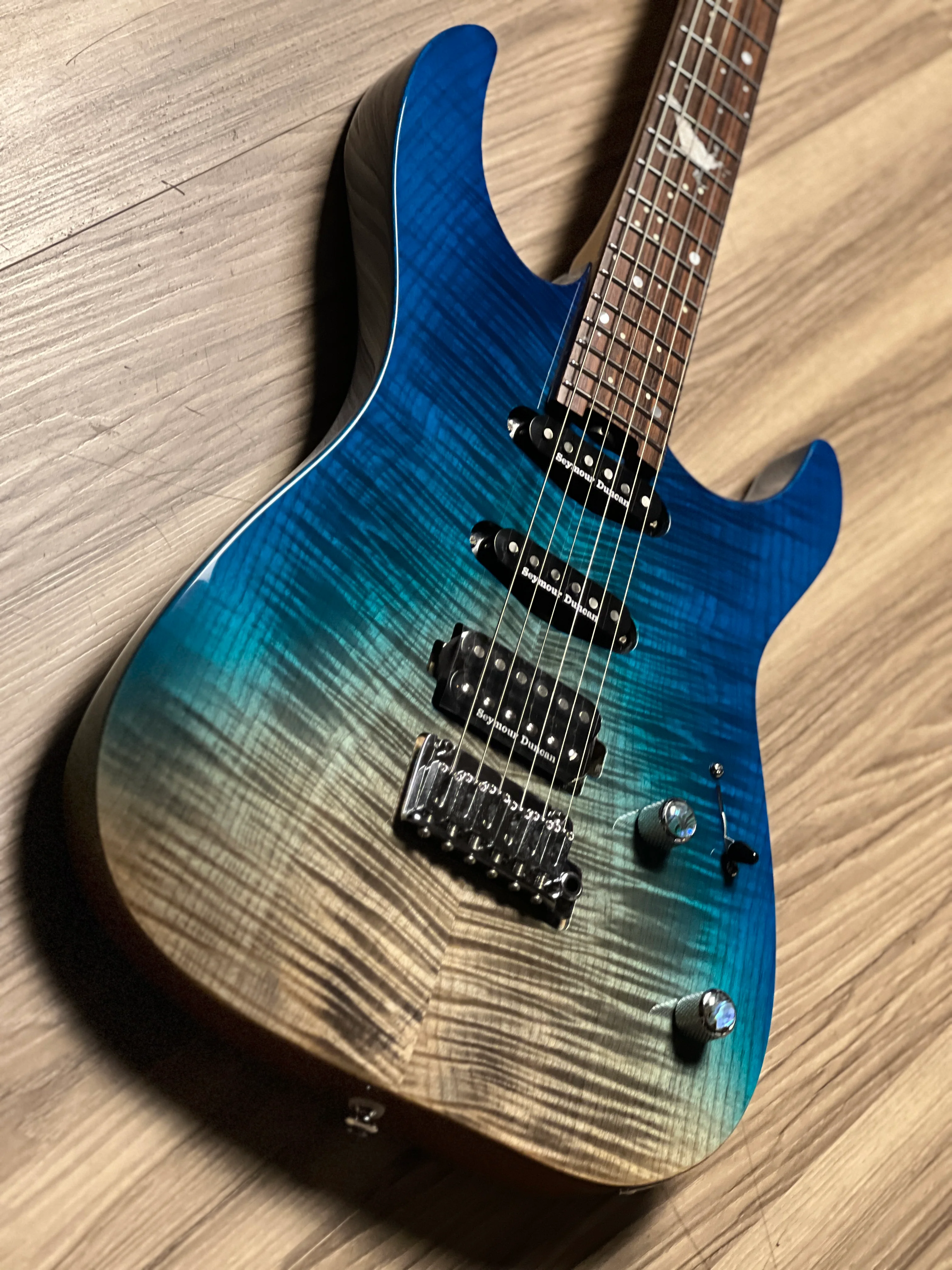 Shijie JF-PEGASUS 22 HSS Custom Shop in Transparent Blue Burst 2416 - Image 12