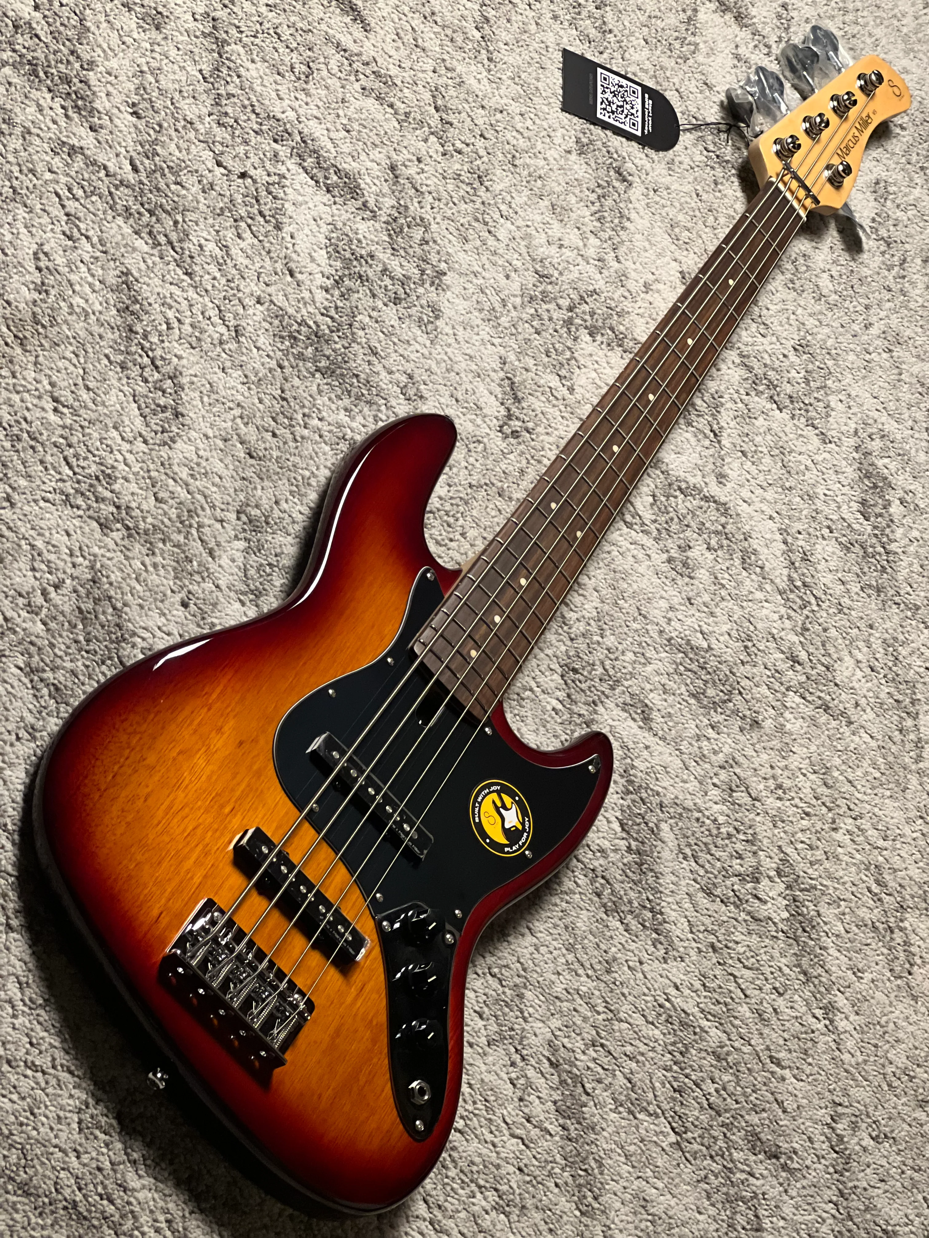 Sire Marcus Miller V3P Passive 5-String Bass Guitar in Tobacco Satin - Image 3