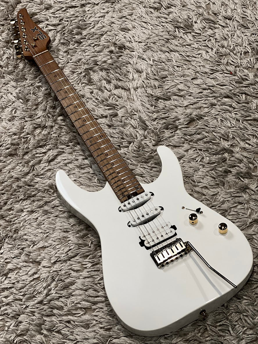 SLX Hawk Modern Pro Flat Top 24 HSS in Arctic White with Roasted Maple FB - Image 2