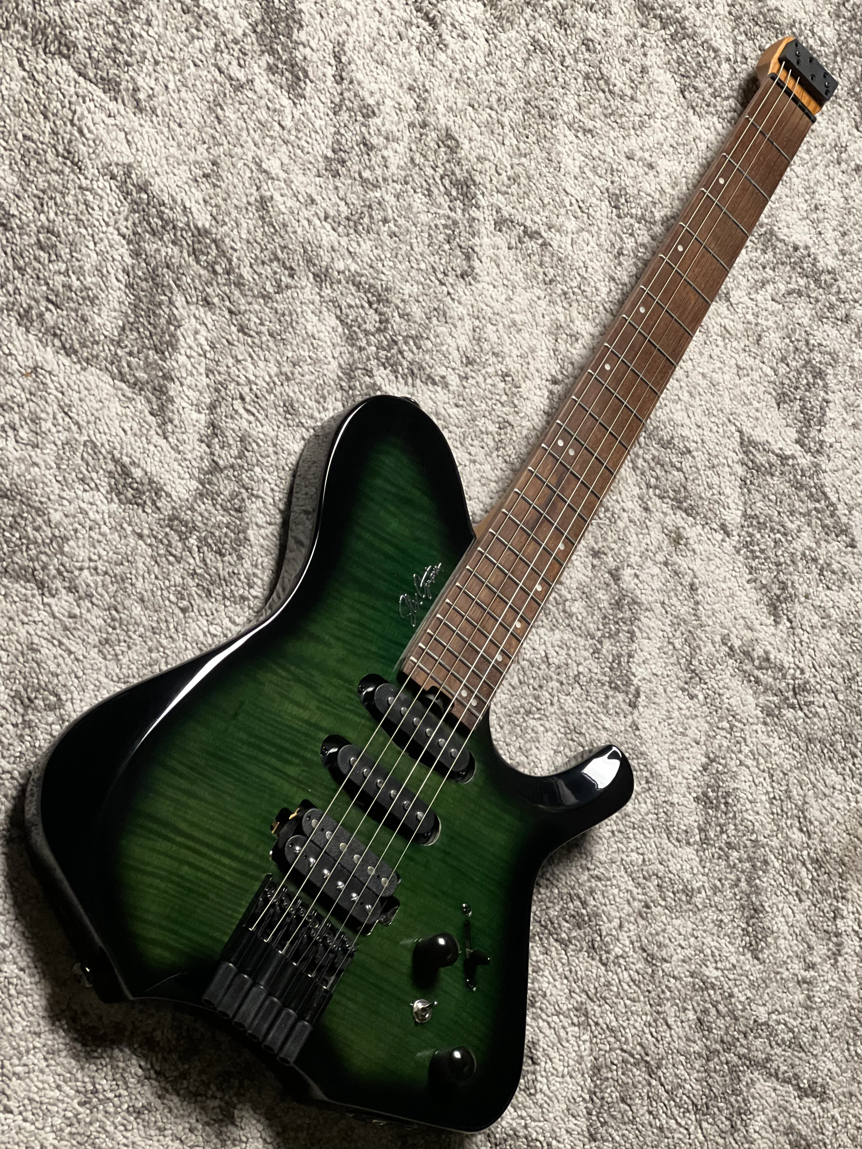 SLX Raptor Model B Headless with Flame Top in Green Burst - Image 3