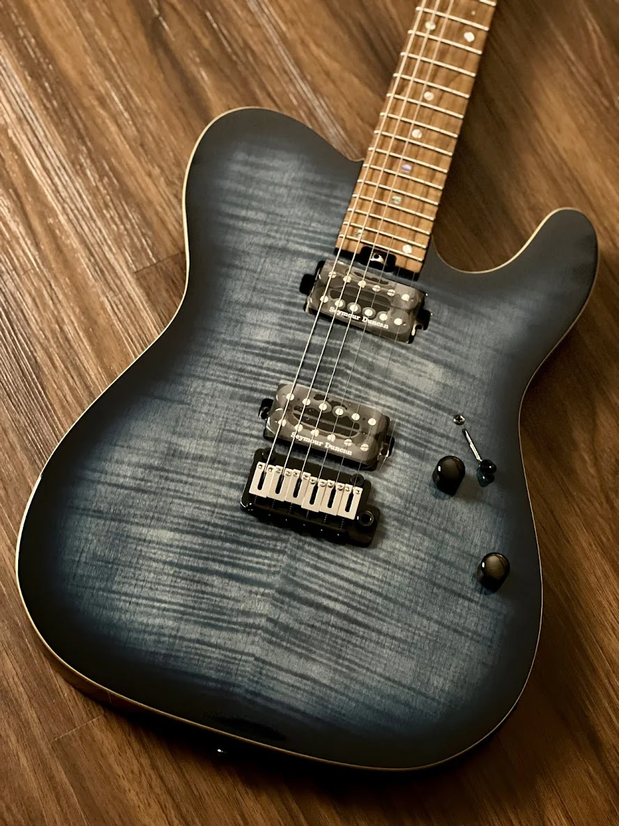 SLX Raven Modern Pro 24 HH in Faded Blue Burst with Roasted Maple FB - Image 5