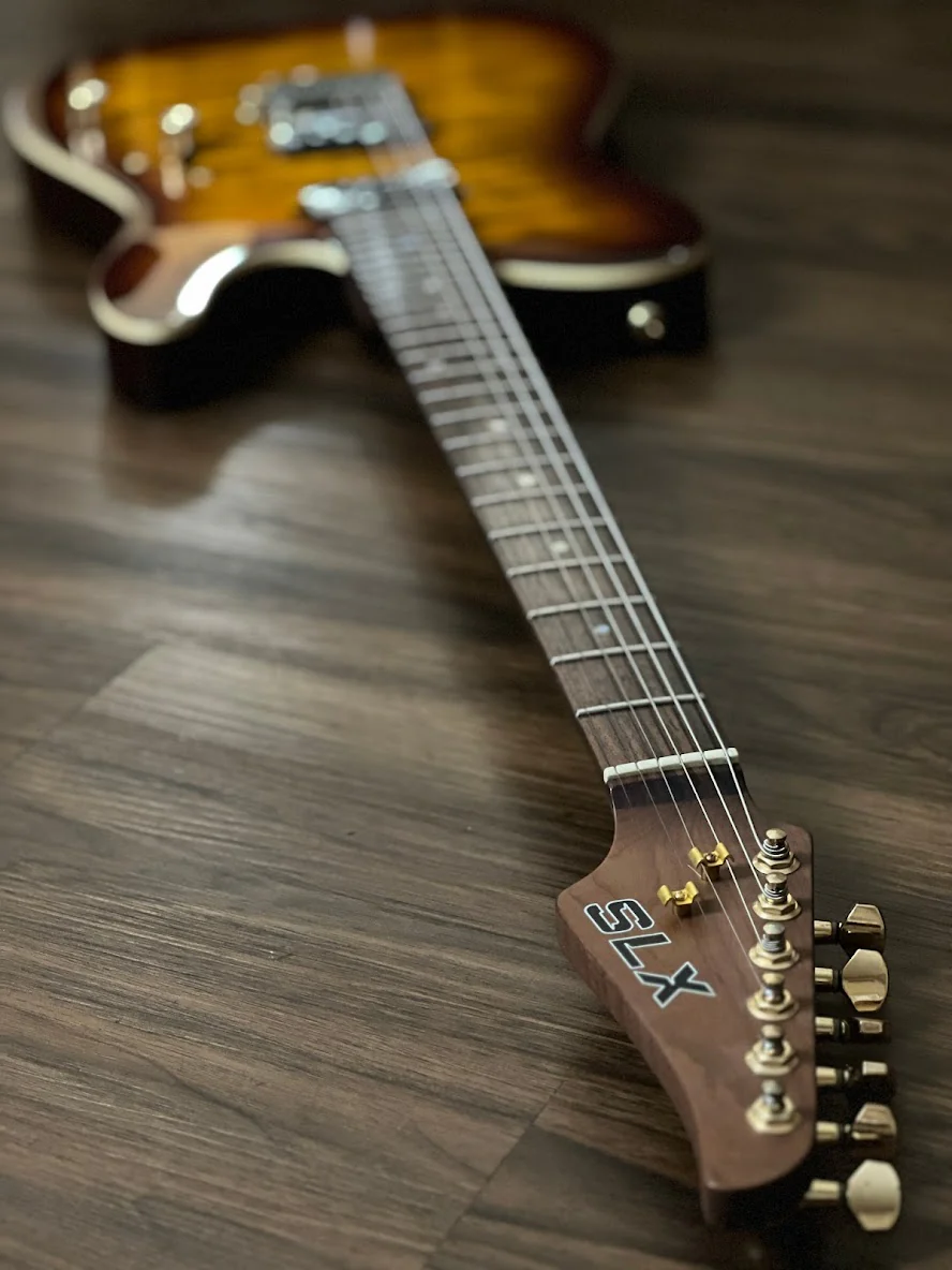 SLX Raven Modern Pro 24 HH in Tiger Eye Burst with Rosewood FB - Image 7
