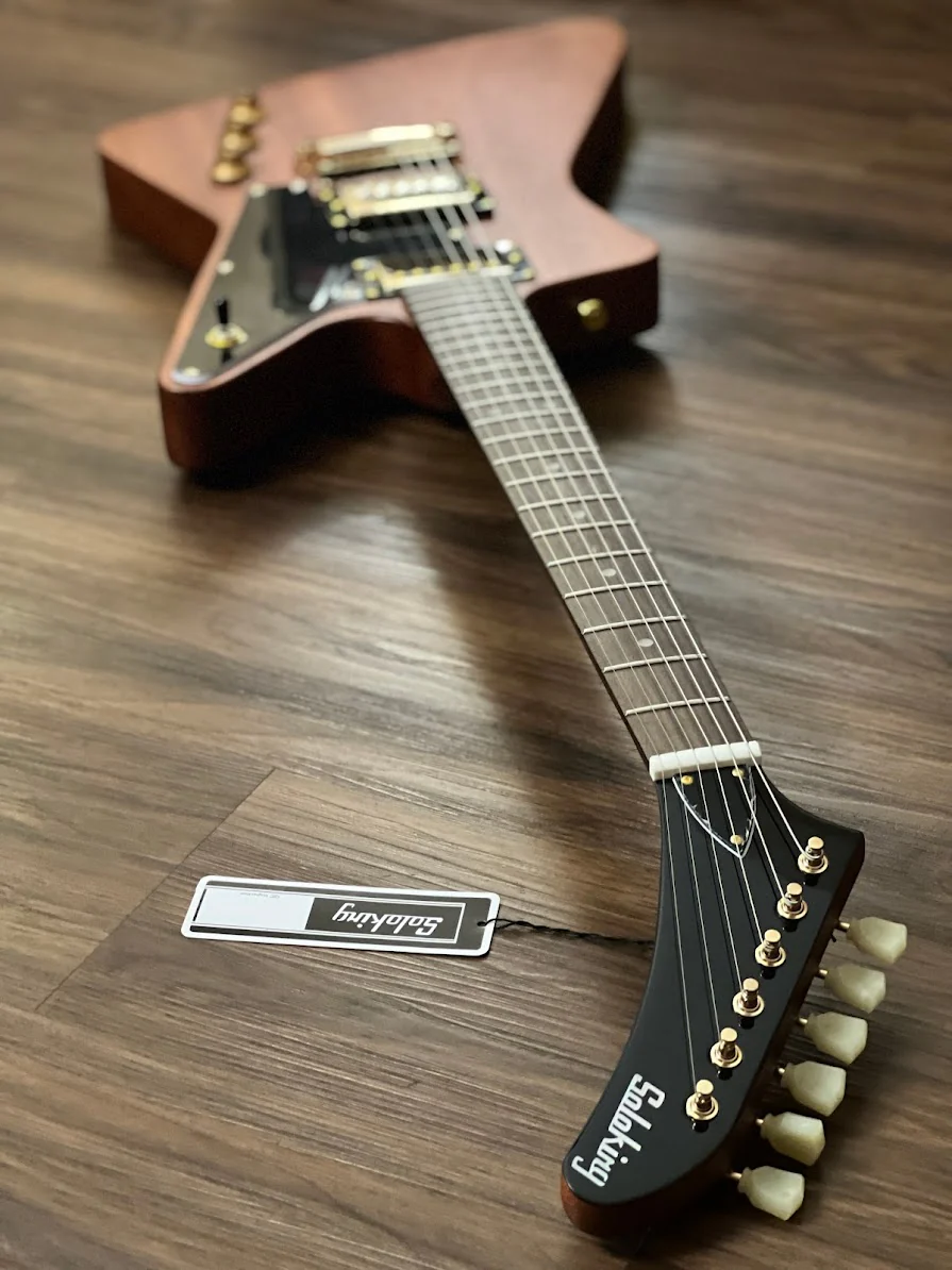 Soloking EX 1958 Mahogany Tribute in Walnut with Gold Hardware - Image 5