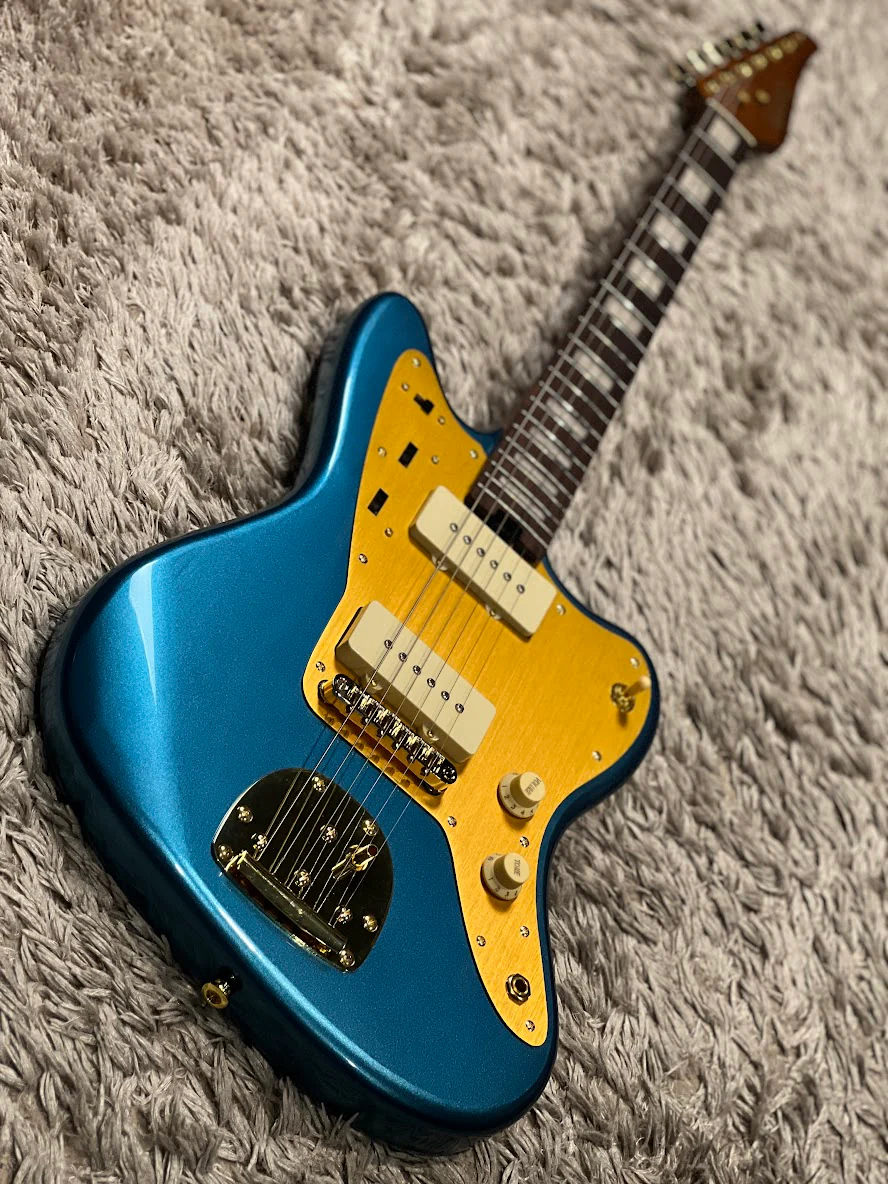 Soloking JM40 Offset Deluxe in Lake Placid Blue with Gold Hardware - Image 2