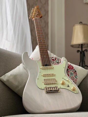 Soloking MS-1 Classic Ash FMN in White Blonde with Roasted Flame Maple Neck Nafiri Special Run - Image 5