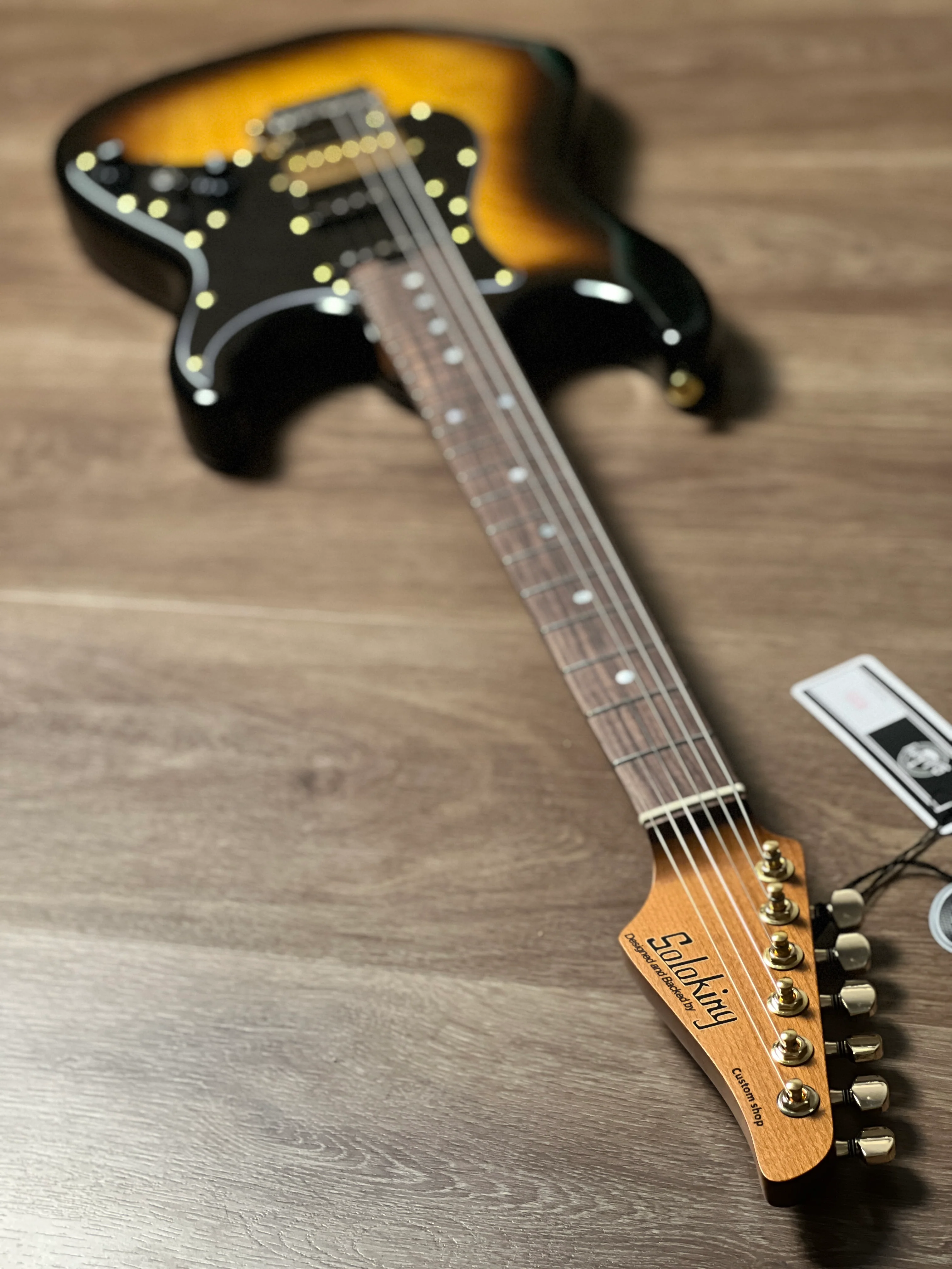 Soloking MS-1 Classic ASH in 2 Color Sunburst with Gold Hardware and Rosewood FB Nafiri Special Run - Image 6
