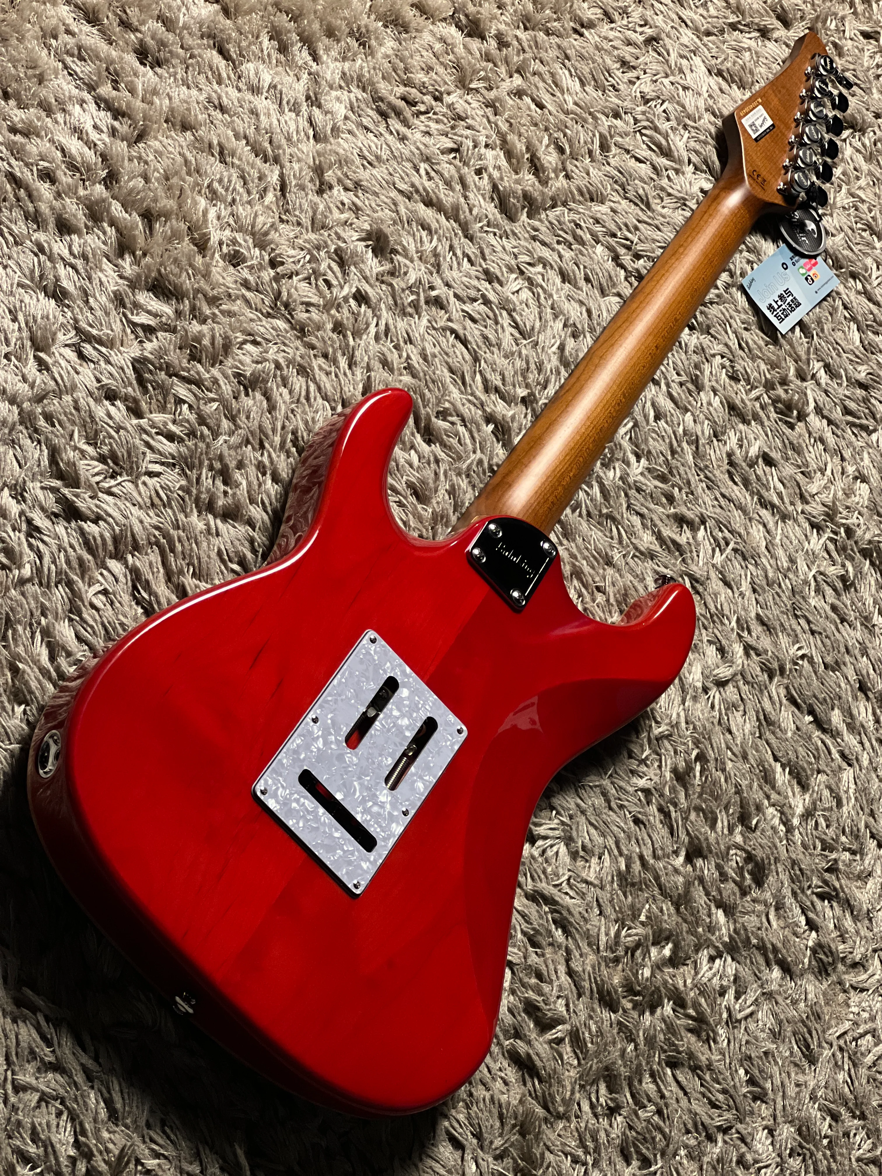 Soloking MS-1 Classic MKII Flat Top in Sapphire Red Burst with 5A Quilt Top Nafiri Special Run - Image 6