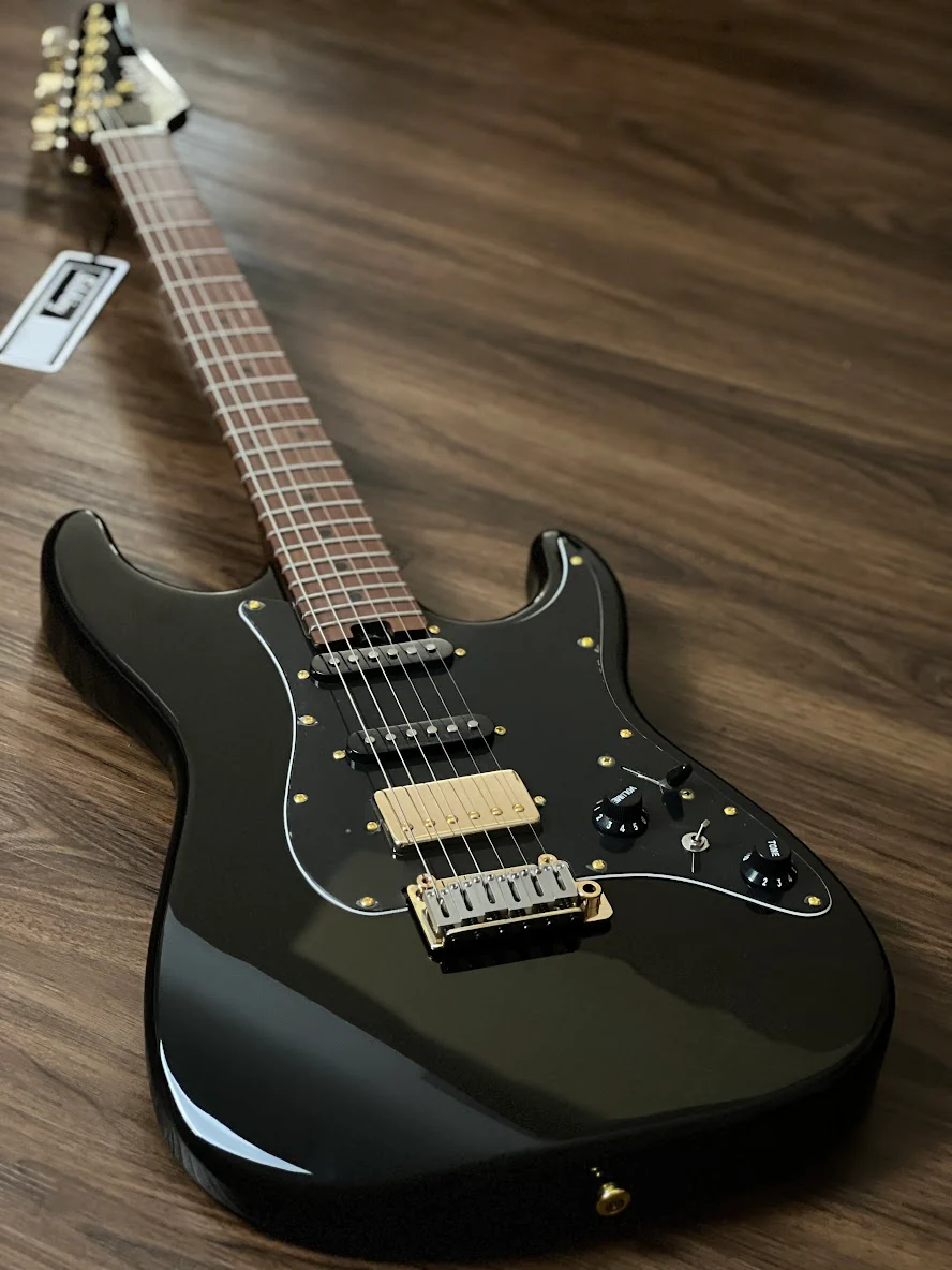 Soloking MS-1 Classic MKII in Black Beauty with Gold Hardware and Roasted Maple FB - Image 3