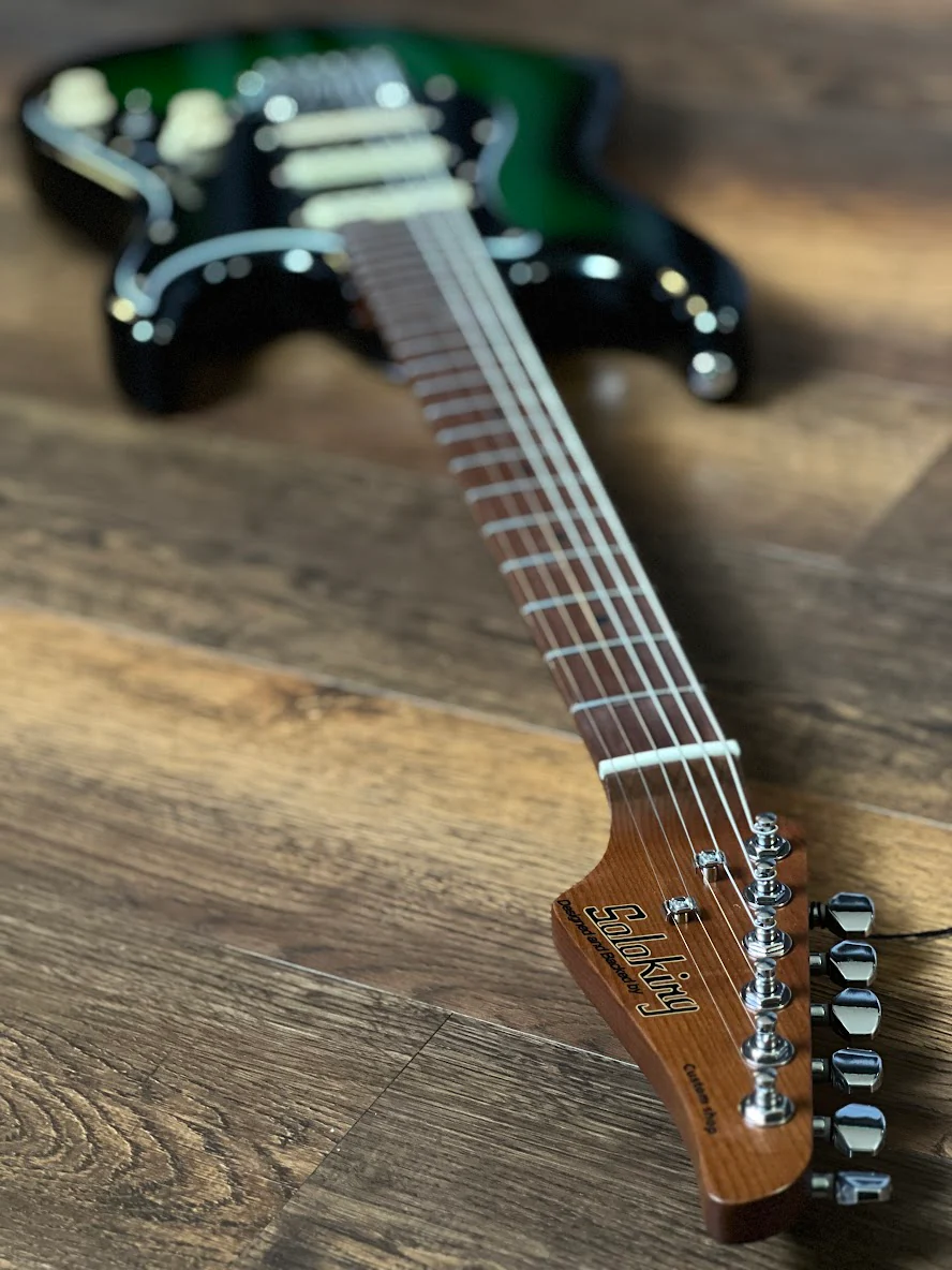 Soloking MS-1 Classic MKII in Green Burst with 5A Flame Top Nafiri Special Run - Image 6