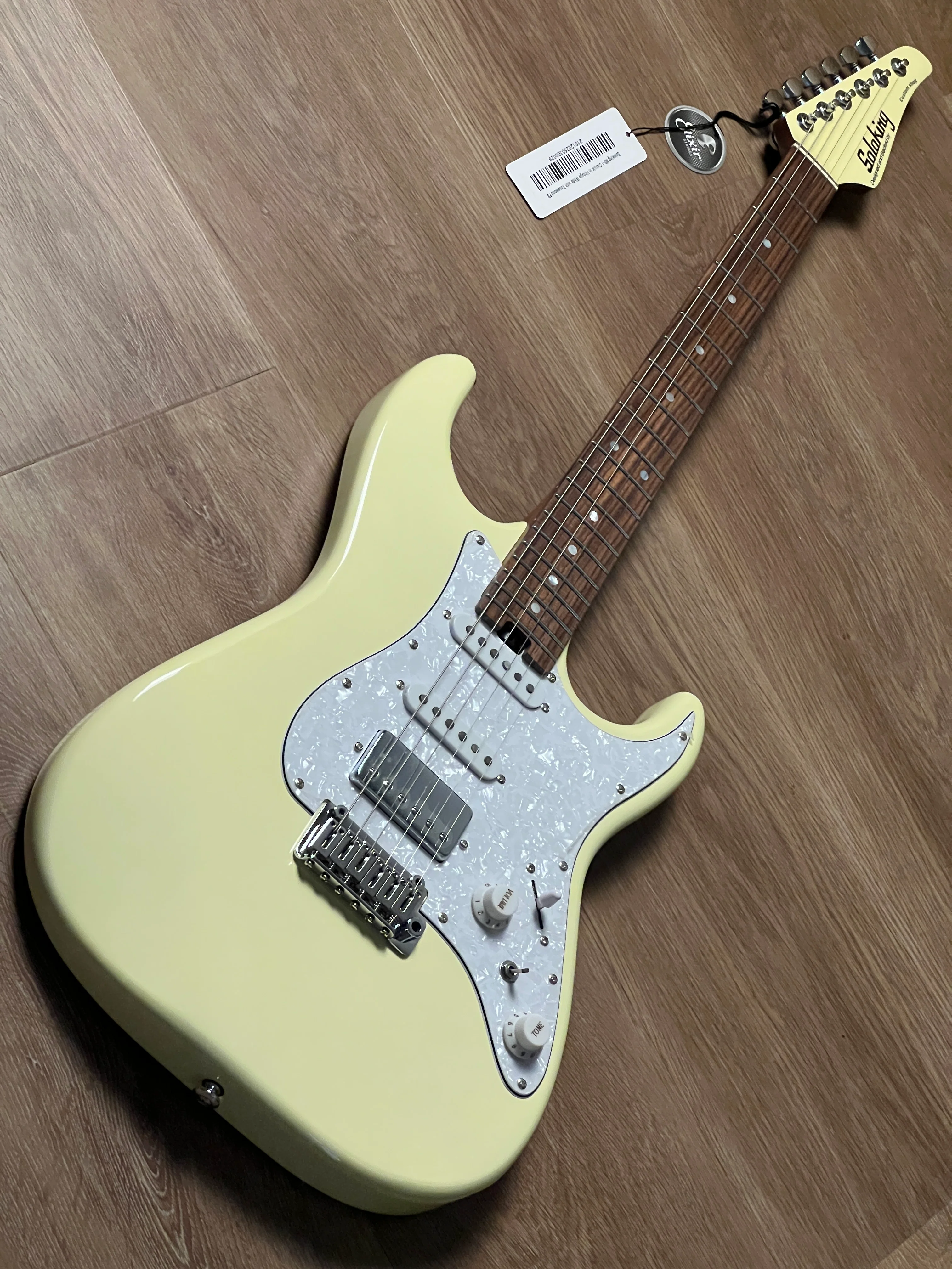 Soloking MS-1 Classic MKII in Vintage White with Rosewood FB - Image 3