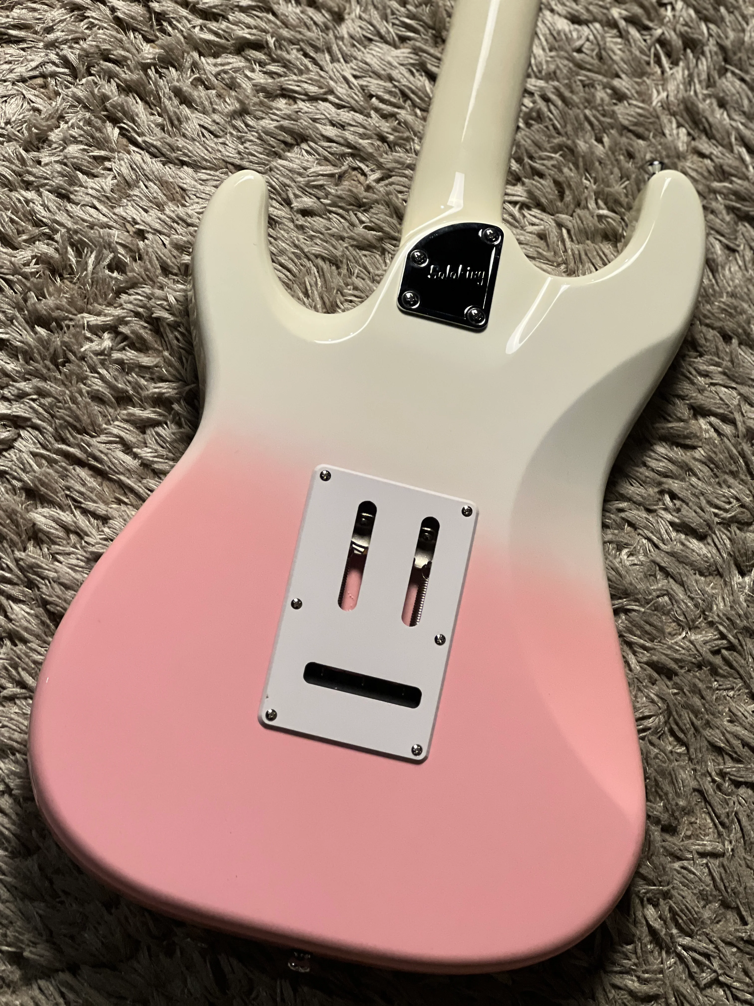 Soloking MS-1 Classic MKII in White Pink Burst with White Neck Nafiri Special Run - Image 7