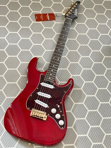 Soloking MS-1 Classic SSS ASH in Crimson Red with One Piece Rosewood Neck Nafiri Special Run - Image 4