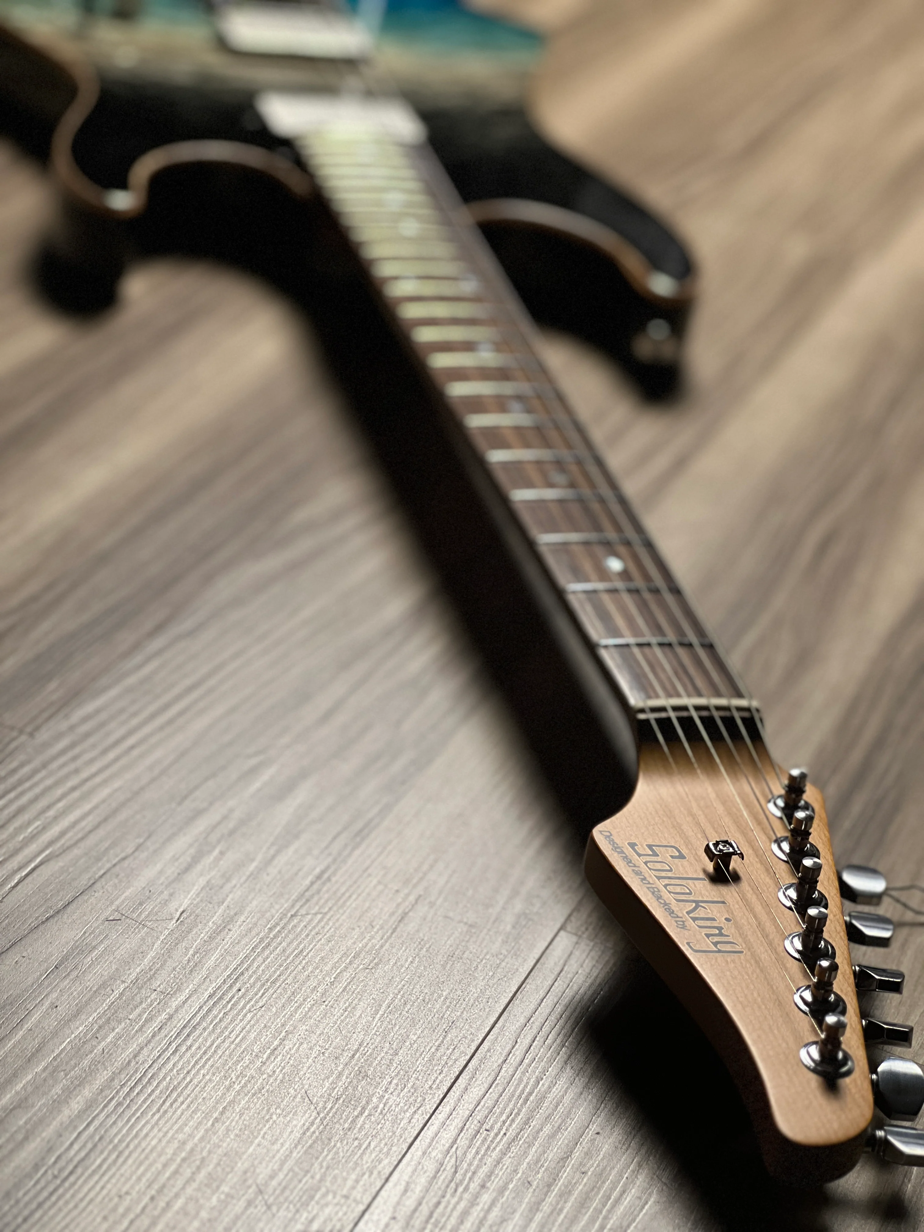 Soloking MS-1 Custom 22 HH Quilt with Rosewood FB in Ocean Storm Double Wipeout JESCAR - Image 4