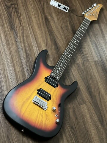 Soloking MS-1 Custom 24 HH Ash Flat Top in Tri Fade Burst - Image 2