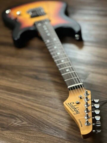 Soloking MS-1 Custom 24 HH Ash Flat Top in Tri Fade Burst - Image 5