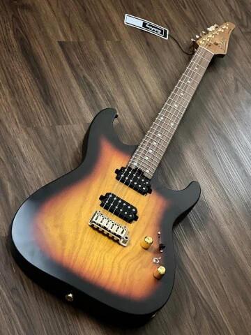 Soloking MS-1 Custom 24 HH Ash Flat Top in Tri Fade Burst Nafiri Special Run - Image 3