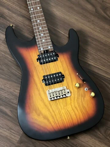 Soloking MS-1 Custom 24 HH Ash Flat Top in Tri Fade Burst Nafiri Special Run - Image 4