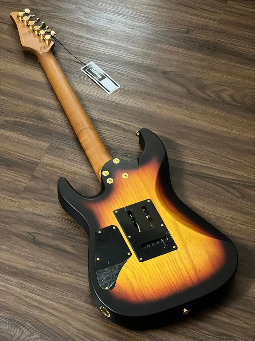 Soloking MS-1 Custom 24 HH Ash Flat Top in Tri Fade Burst Nafiri Special Run - Image 5