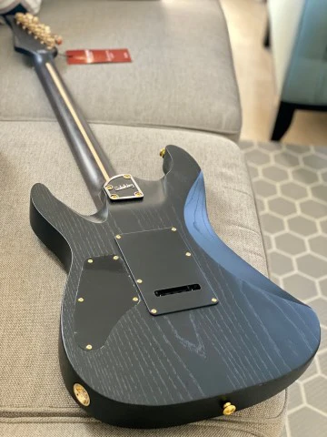 Soloking MS-1 Custom 24 HH Ash Gold Hardware (Open Pore) Matte Black Nafiri Special Run - Image 4