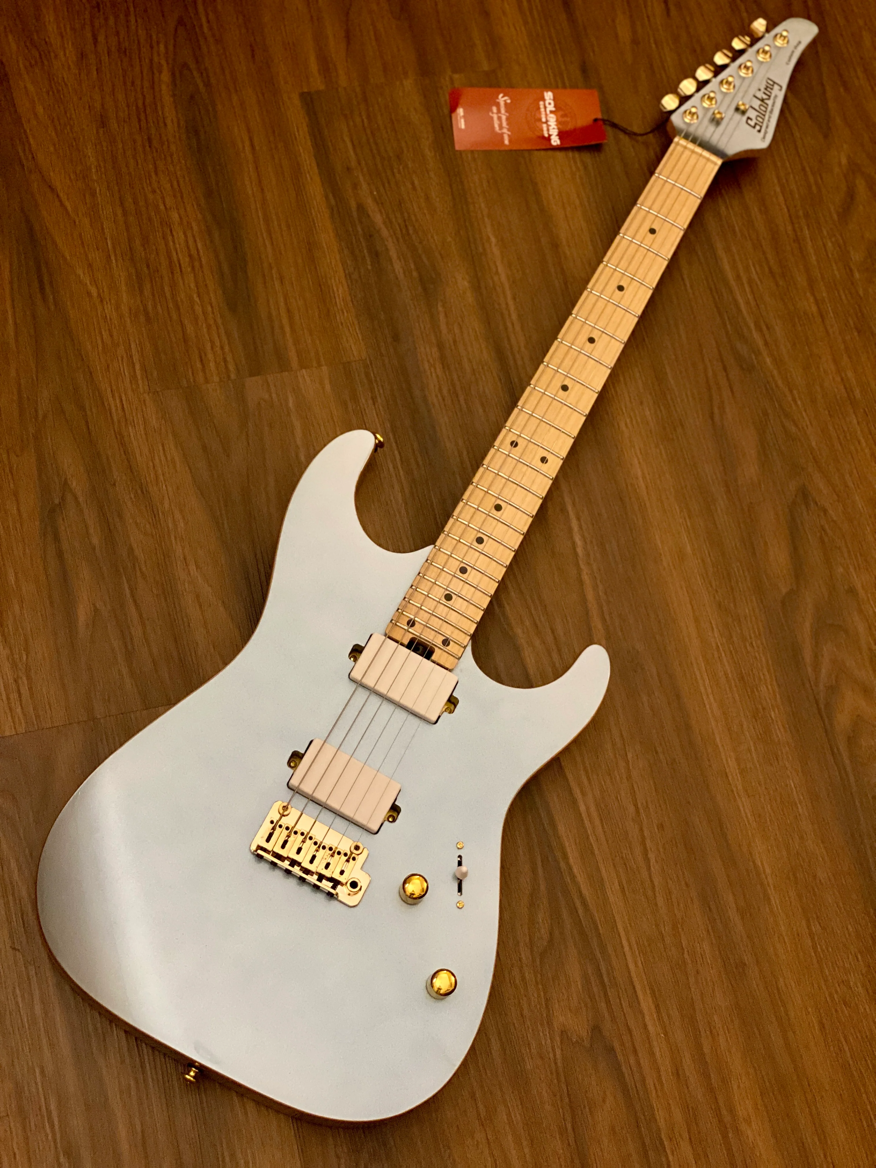 Soloking MS-1 Custom 24 HH Flat Top in Sonic Gray Nafiri Special Run - Image 3