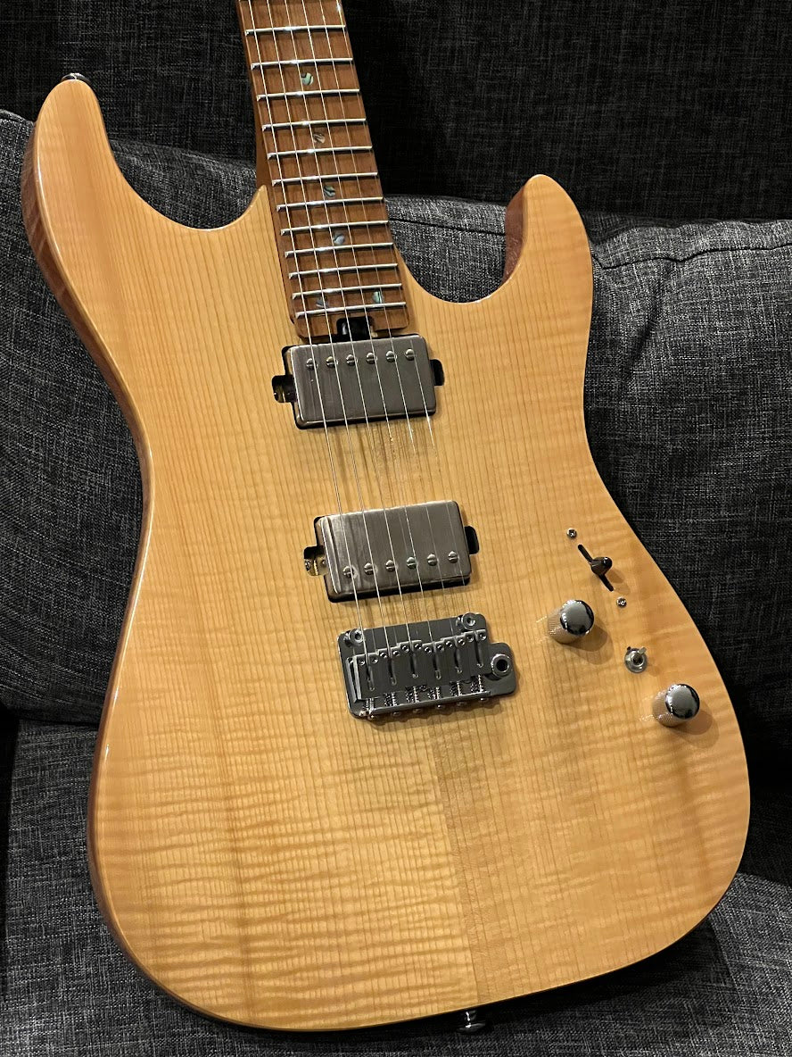 Soloking MS-1 Custom 24 HH Flat Top FMN Roasted Flame Maple Neck in Natural Gloss - Image 11